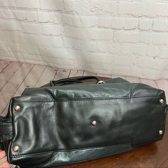 GUCCI SABRINA calfskin Leather ruffle medium sabrina boston tote black EUC - Picture 8 of 16